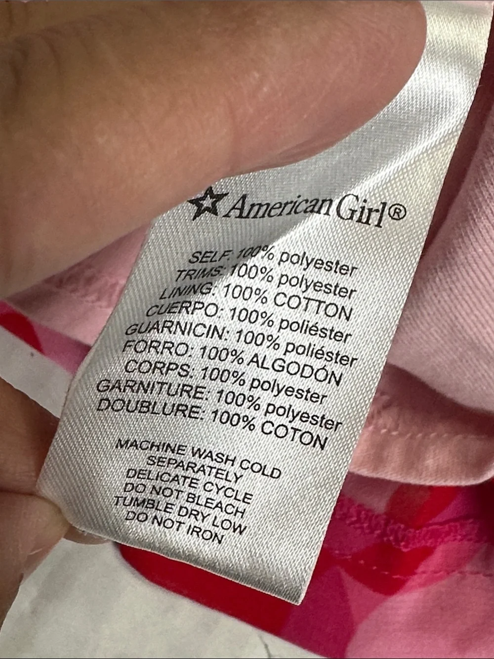 American Girl Red Hearts Ruffle Dress Sleeveless Youth Girls Size 7